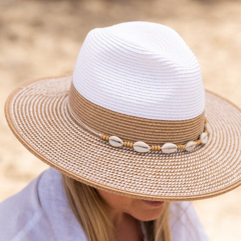 Alia Panama Hat Cowrie Shell