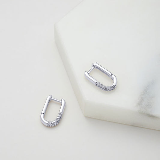 Zafino Amy Hoop Earrings Silver