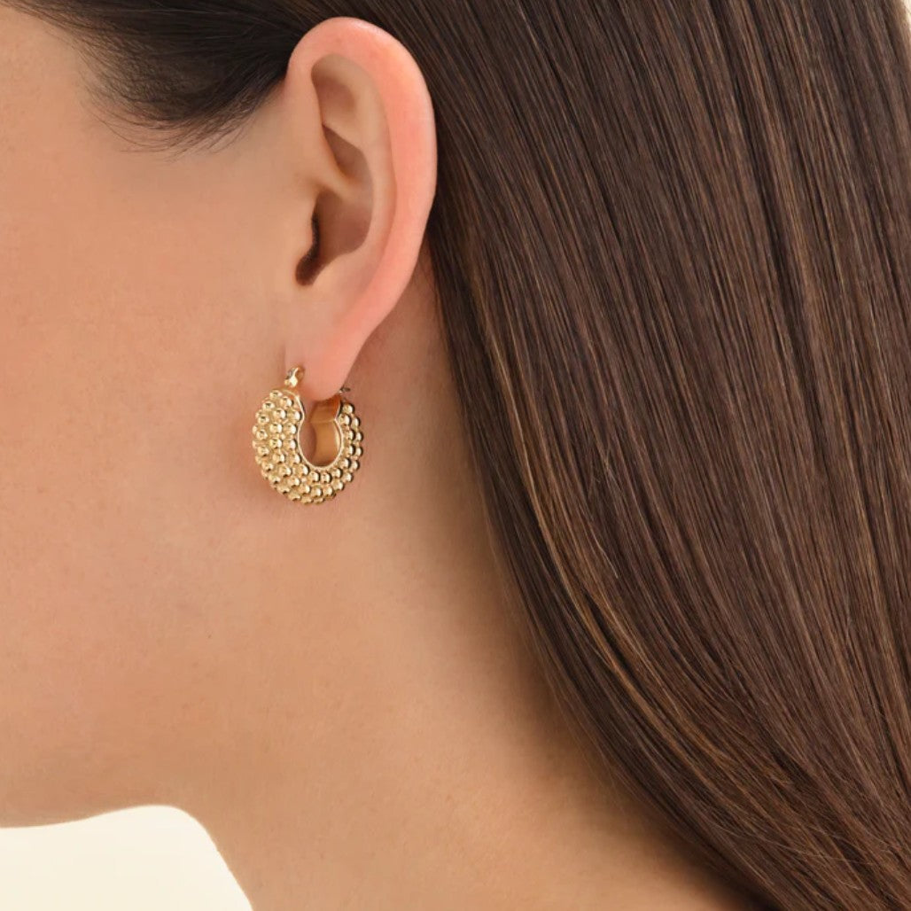 Rosefield Bubble Hoop Earrings Gold