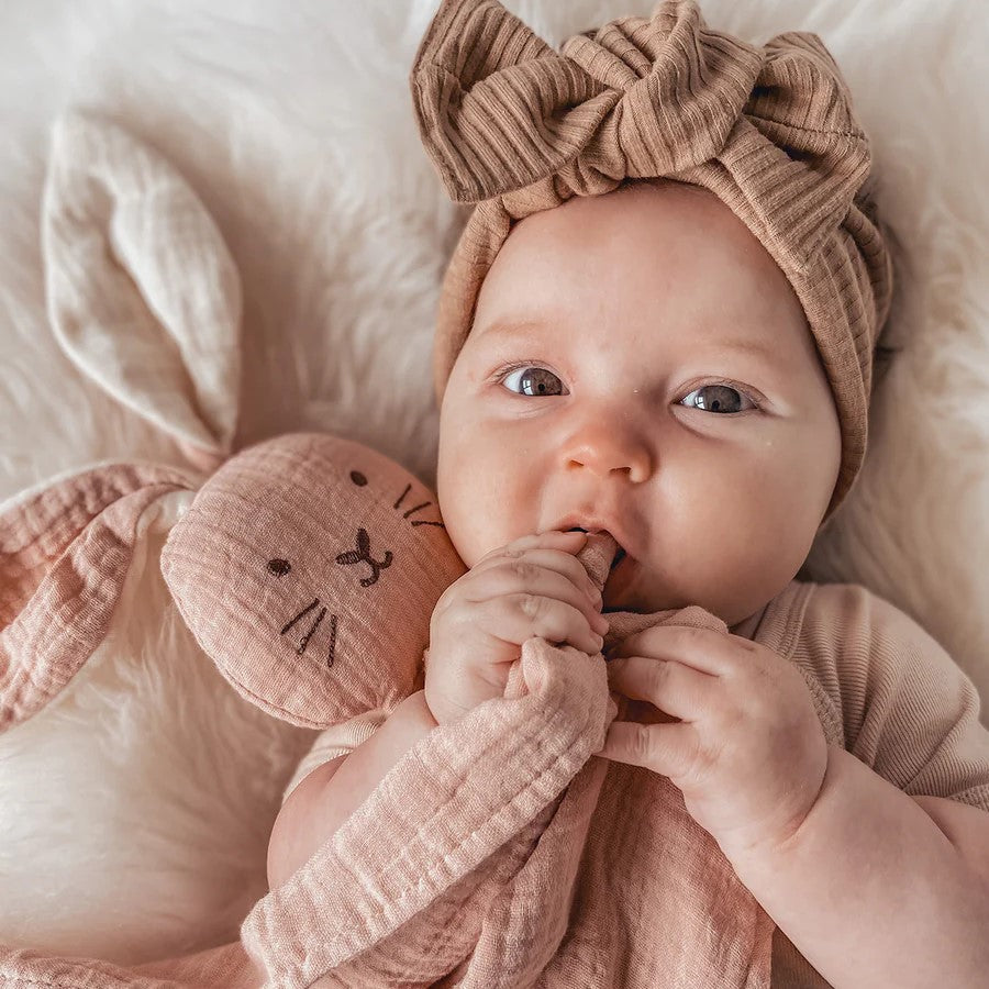 Bunny lovey blush with milk ears