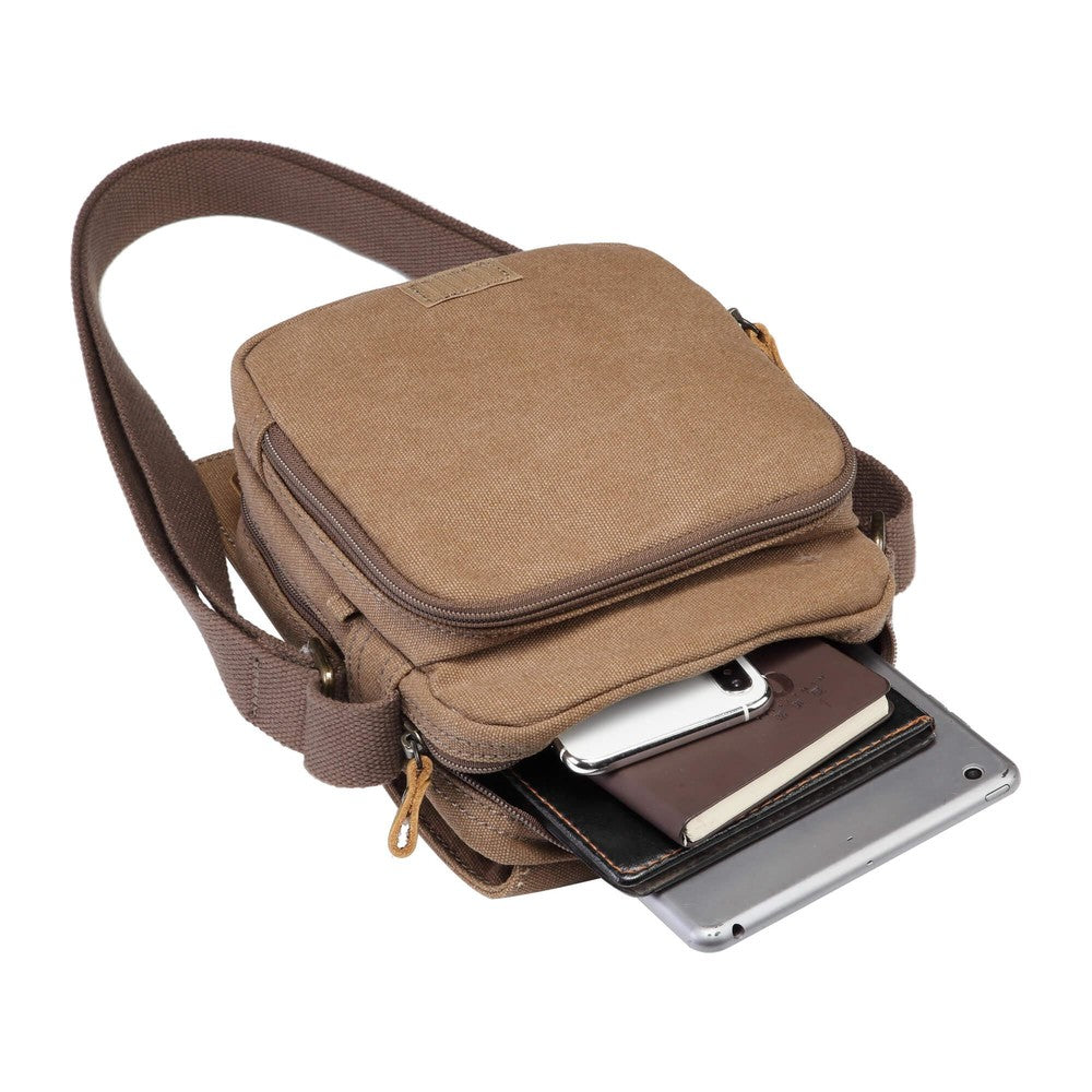 Troop Classic Small Flap Front Body Bag Brown