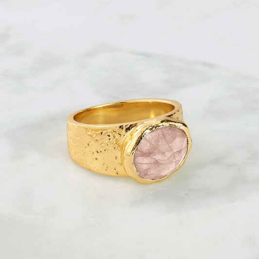 Zafino Daniella Rose Quartz Ring Size 7