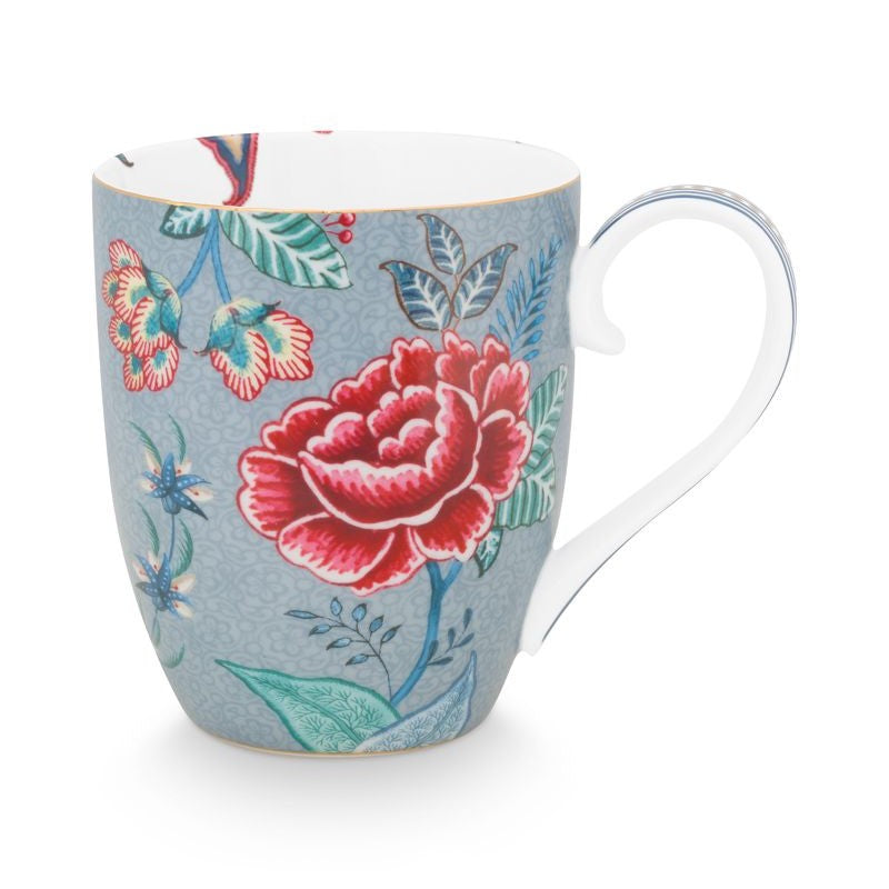 Pip Mug Flower Festival Large Light Blue 350ml