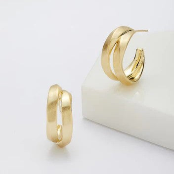 Zafino Hannah Hoop Earrings Gold