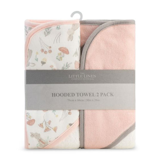 Hooded Towel 2pk Harvest Bunny