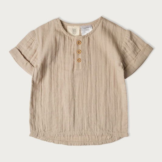 Babu Muslin Grandpa Shirt Oat