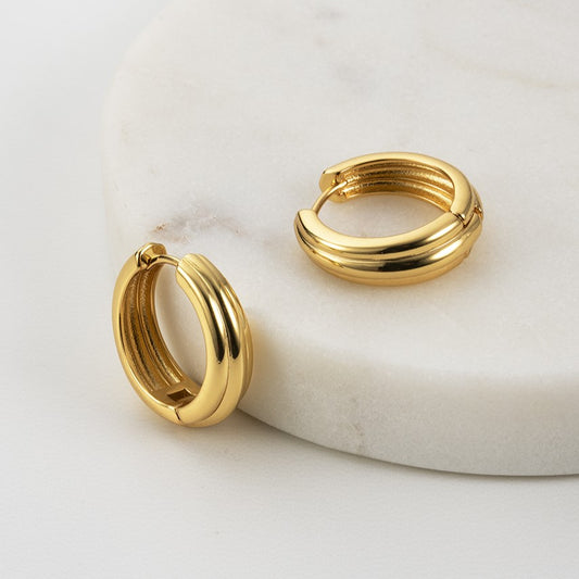 Zafino Paris Hoop Earrings Gold