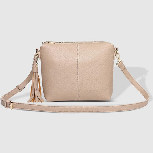 Kasey Textured Crossbody Bag with Logo Strap