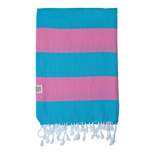 Santorini Turkish Towel Marine Hot Pink