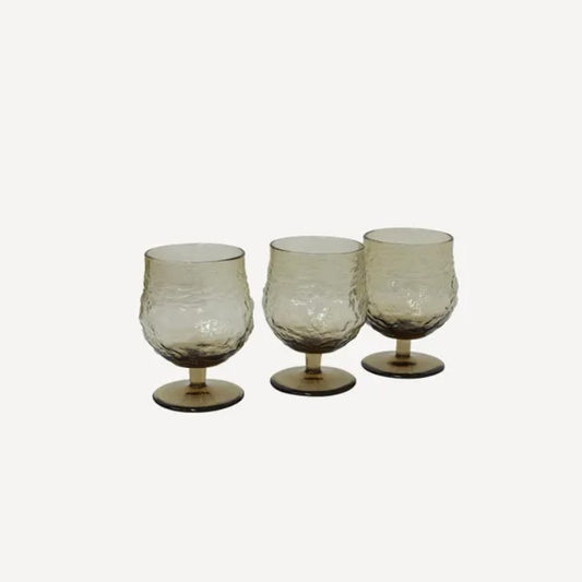Serena Wine Goblet Smoke Set of 4 by French Country