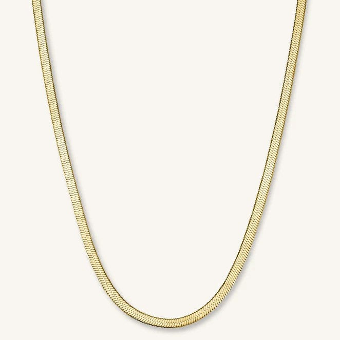 Rose Field Snake Necklace Gold