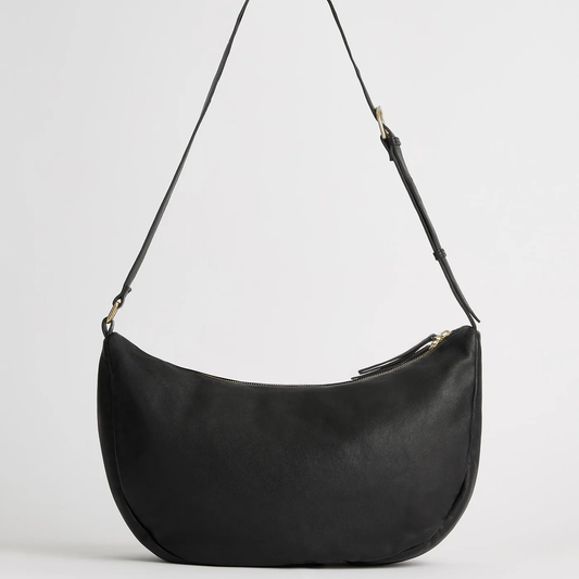 Juju Stevie Leather Sling Bag Black