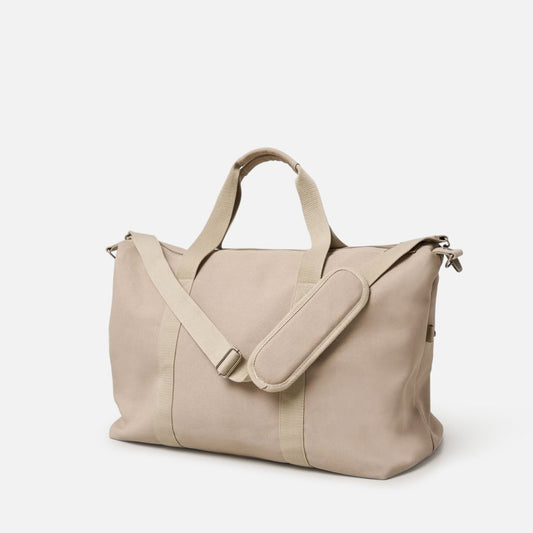 Citta Canvas Weekender Bag Beige OS